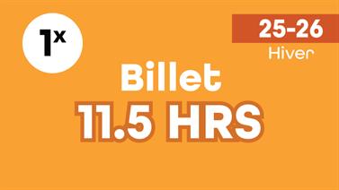 Image for: BILLET - JOURNÉE EXTRA 11.5 HRS - 1 JOUR